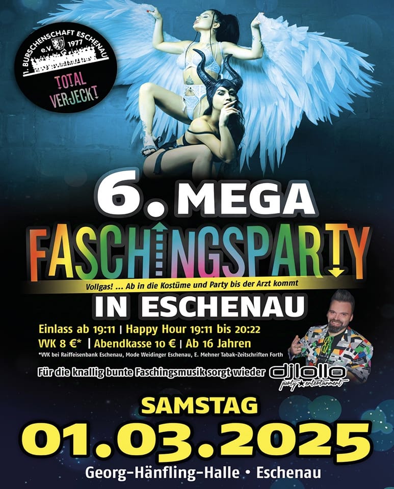 faschingsparty in eschenau 2025