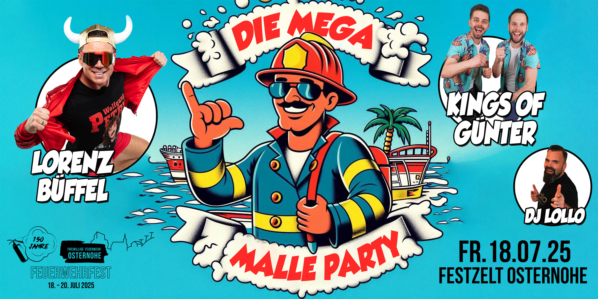 die mega malle party osternohe 2025 mit lorenz büffel kings of günter dj lollo